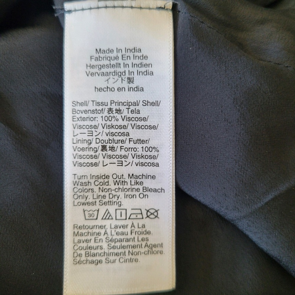 J.Crew Collection‎ Shirtdress Jewel Buttons Mini Black Viscose Preppy Size 2 NWT - Picture 6 of 9